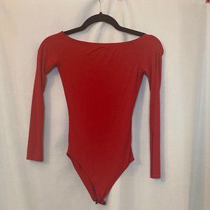 Long Sleeve Red Bodysuit